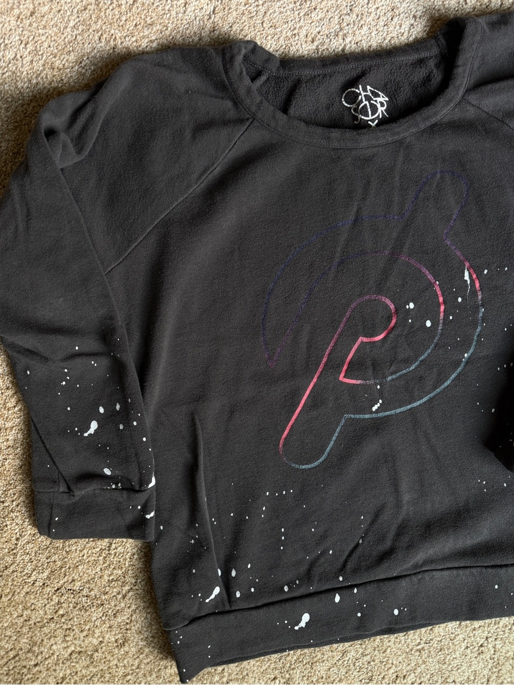 Peloton paint splatter sweatshirt